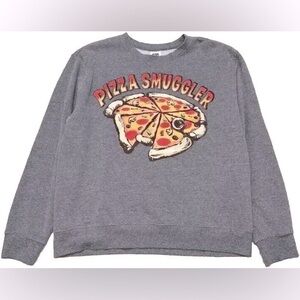 Disney Star Wars Pizza Smuggler Pullover Sweatshirt Adult Size Large In Gray